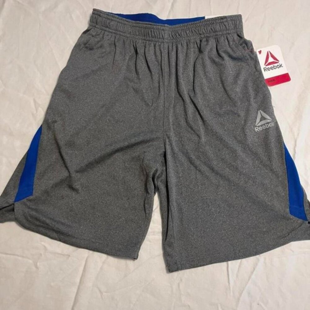 Boys Size XL Reebok grey and blue athletic shorts